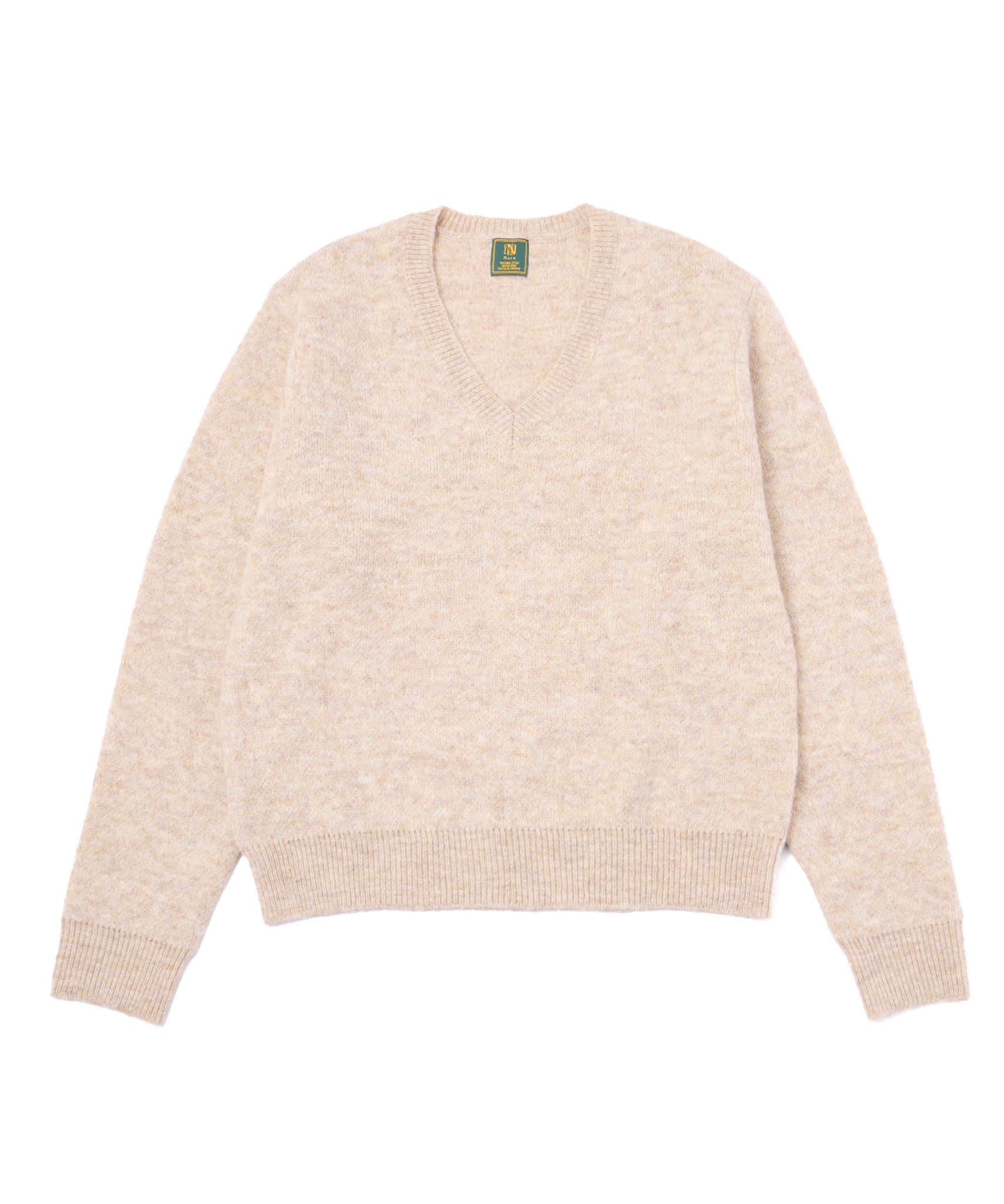 モヘアVネックニット[Ivory] – Noen