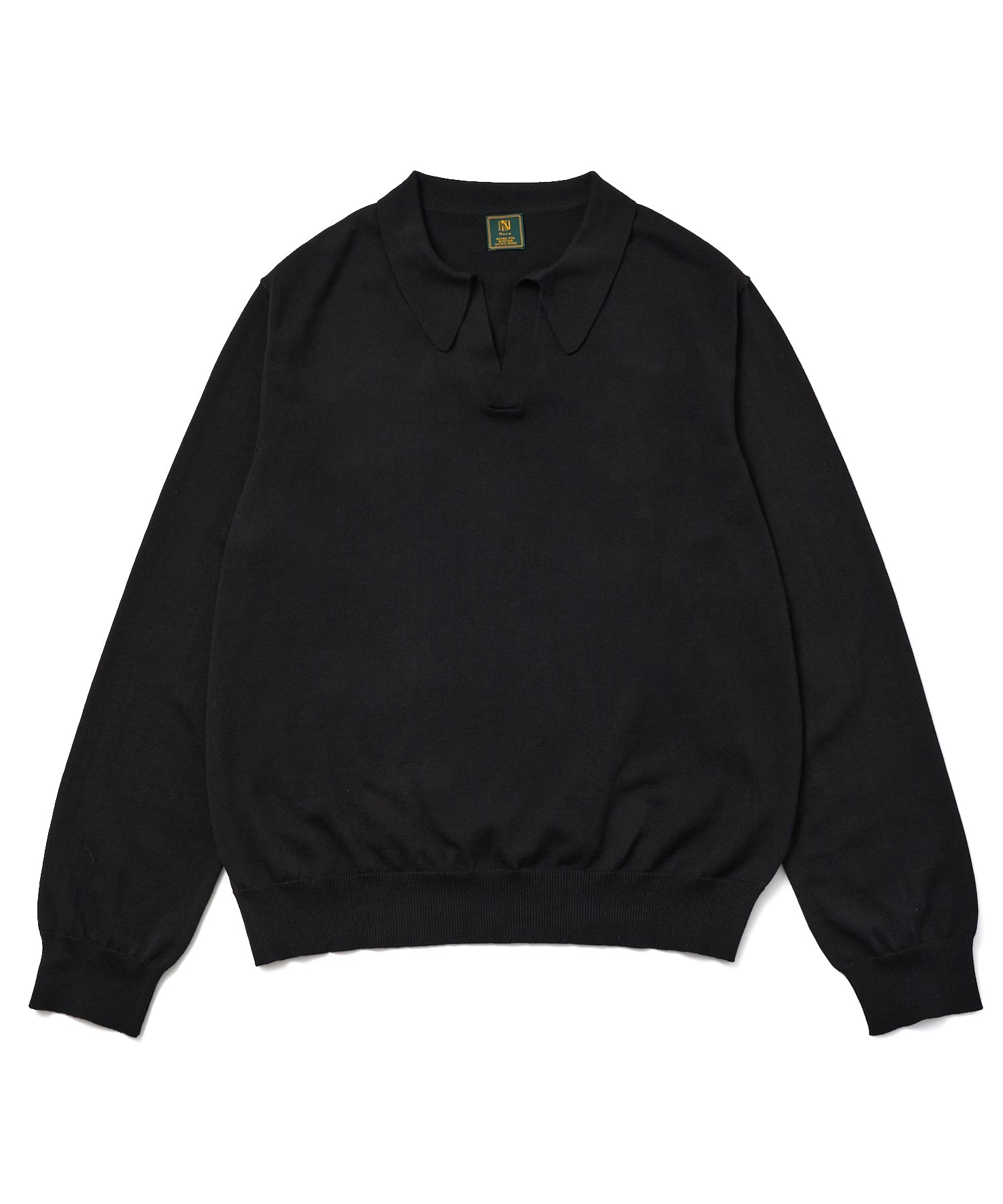 スキッパーニットポロ[Black] – Noen