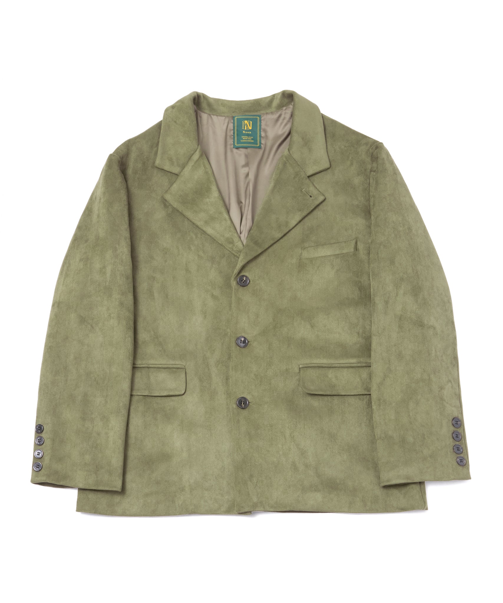 フェイクスエードテーラードジャケット[Khaki] – Noen