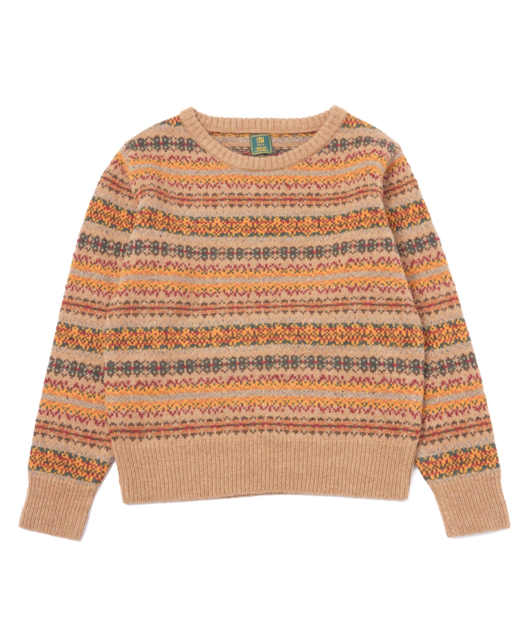 ヴィンテージ　短丈　ショート丈 ノルディックニット　ブラウン ヴィンテージ 短丈 ショート丈 ノルディックニット ブラウン ショート