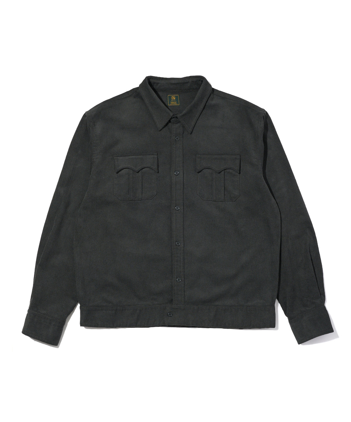 コーデュロイミリタリーシャツ[Dark Gray]