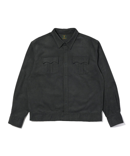 コーデュロイミリタリーシャツ[Dark Gray]
