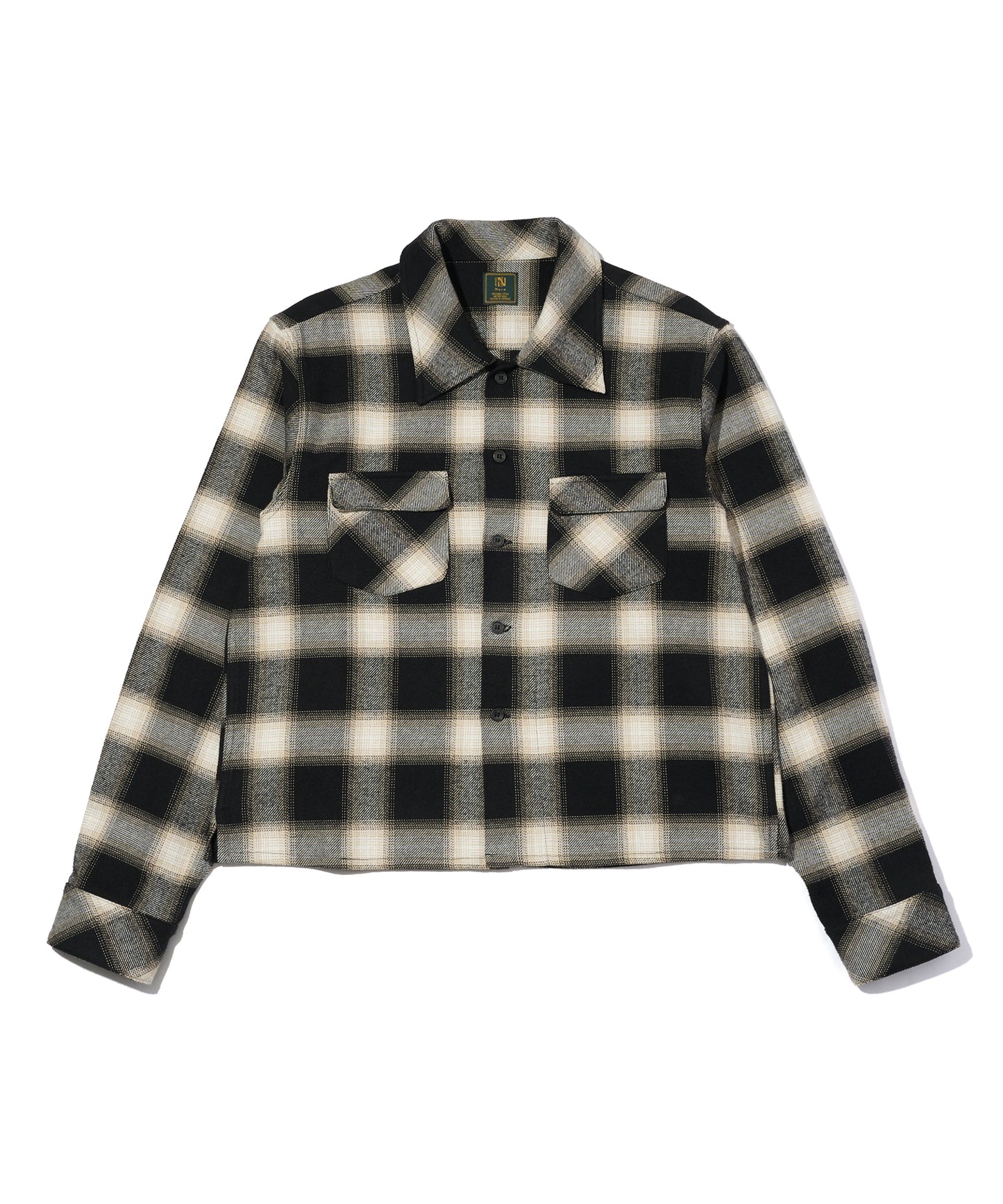 フランネルチェックシャツ[Black]