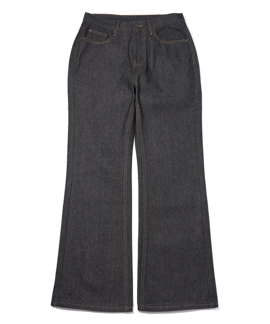 シンチバックブーツカットジーンズ[Black]