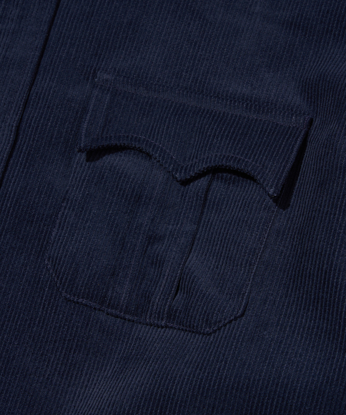 コーデュロイミリタリーシャツ[Dark Navy]