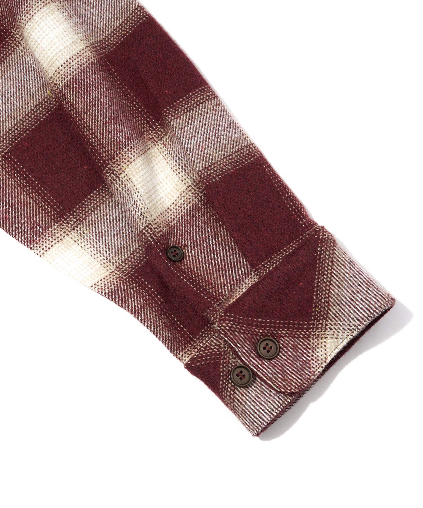 フランネルチェックシャツ[Burgundy]