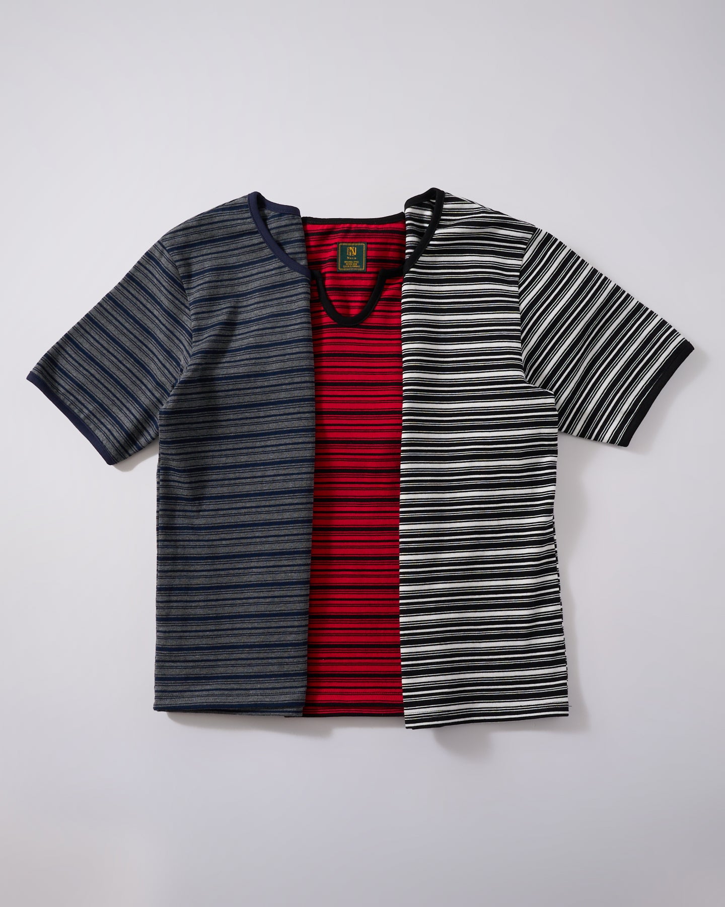 オープンネックボーダーT[Red]