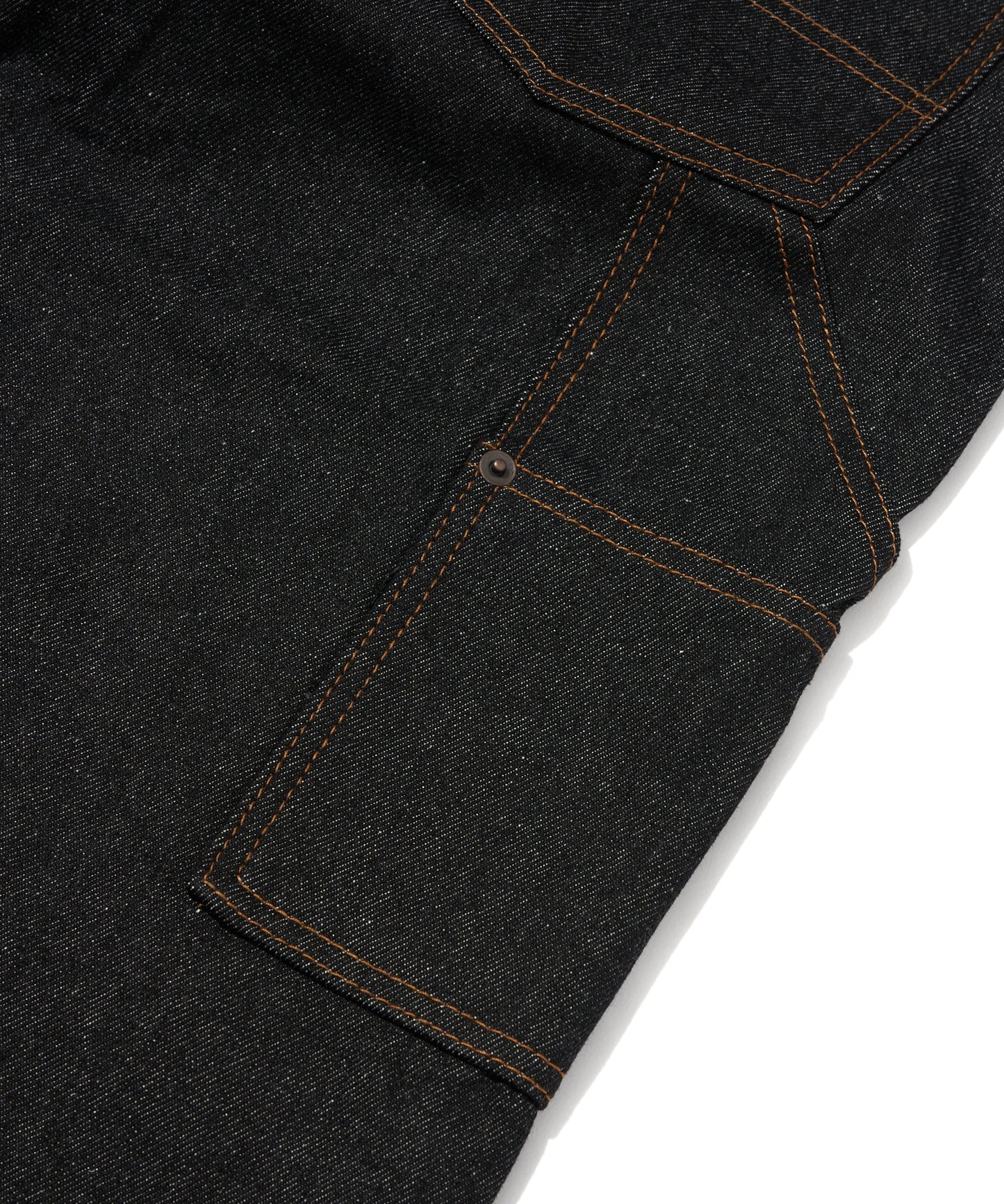 シンチバックダブルニーペインタージーンズ[Black]
