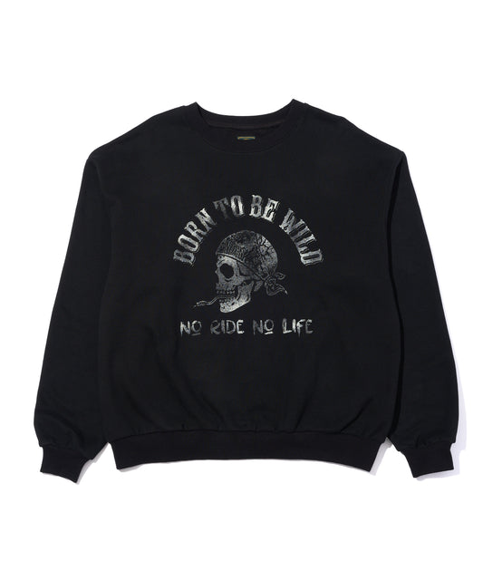 FADED SKULL SWEAT[Black×White]