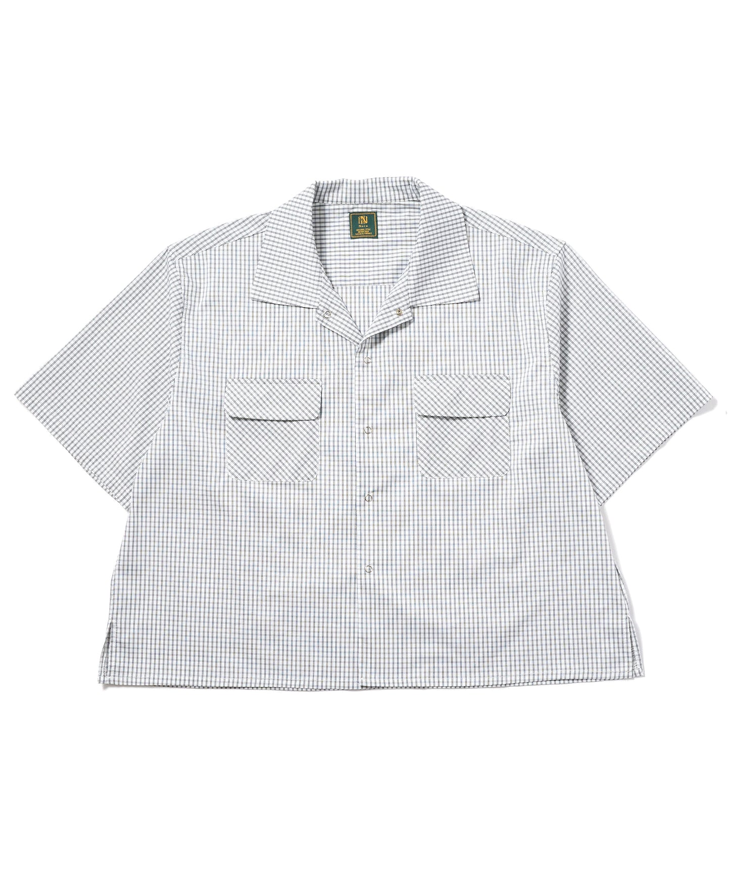 グラフチェックスナップシャツ[White]