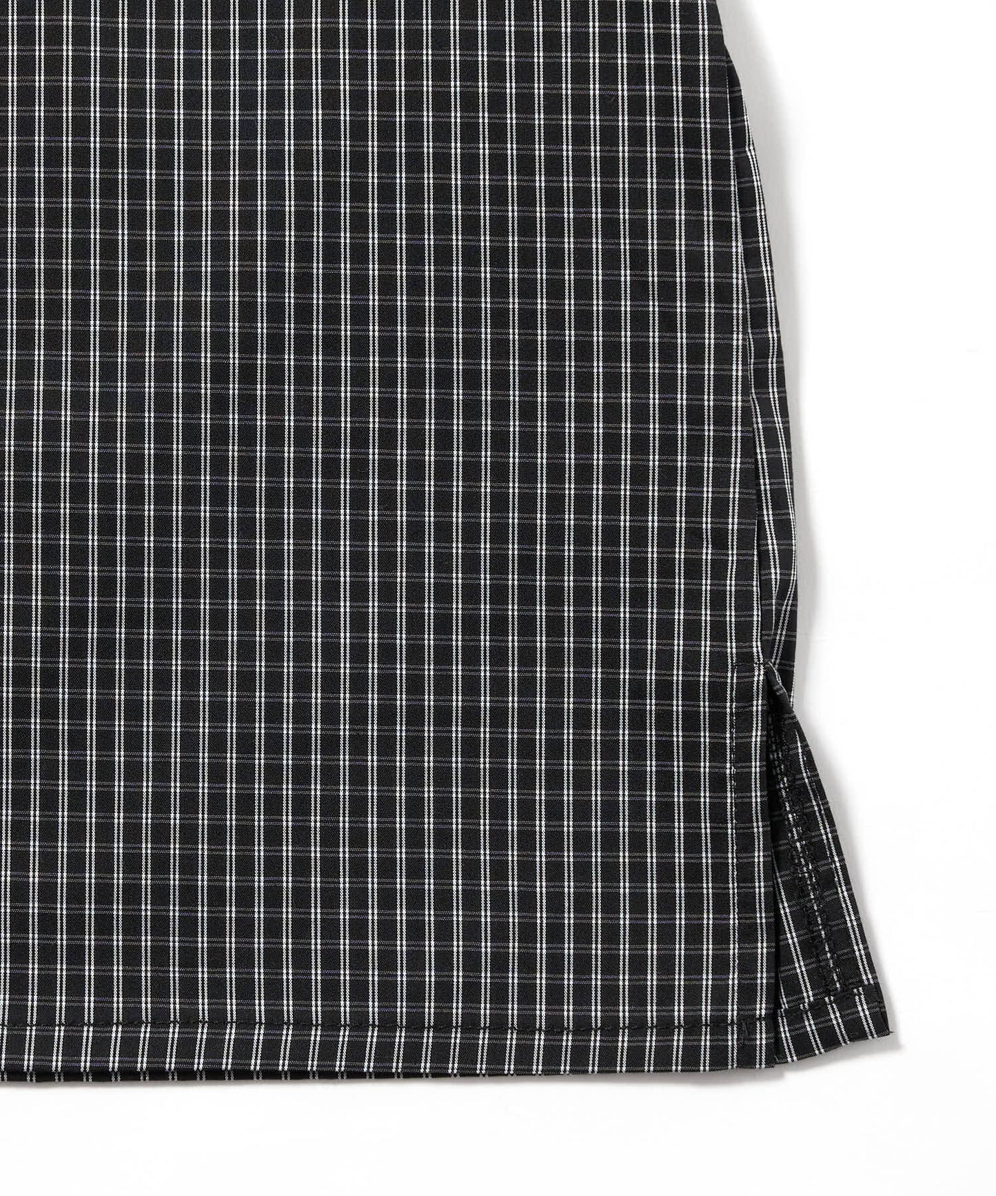 グラフチェックスナップシャツ[Black]