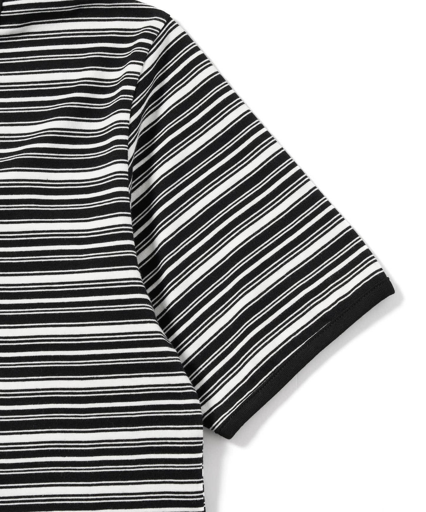 オープンネックボーダーT[Black]
