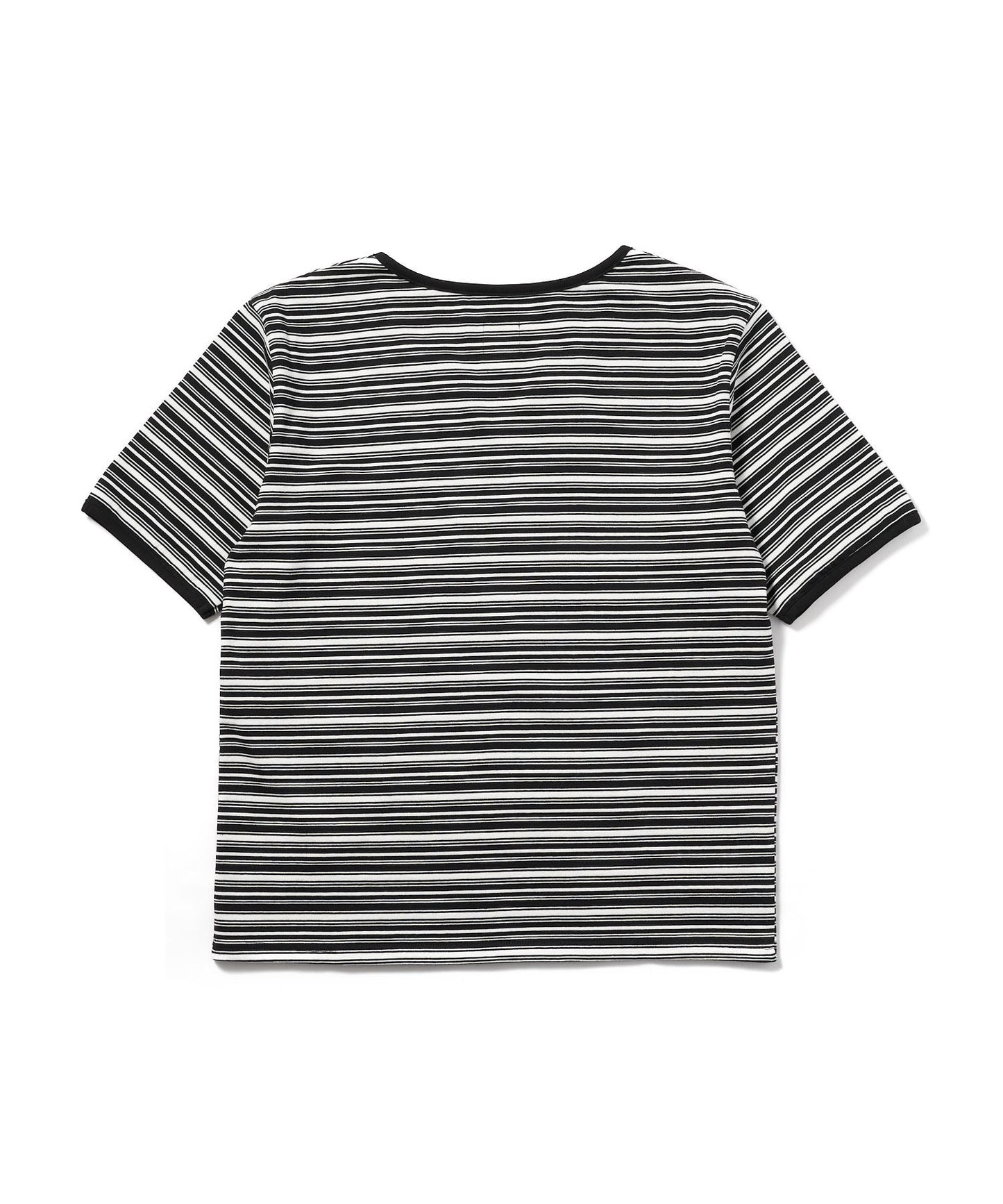 オープンネックボーダーT[Black]