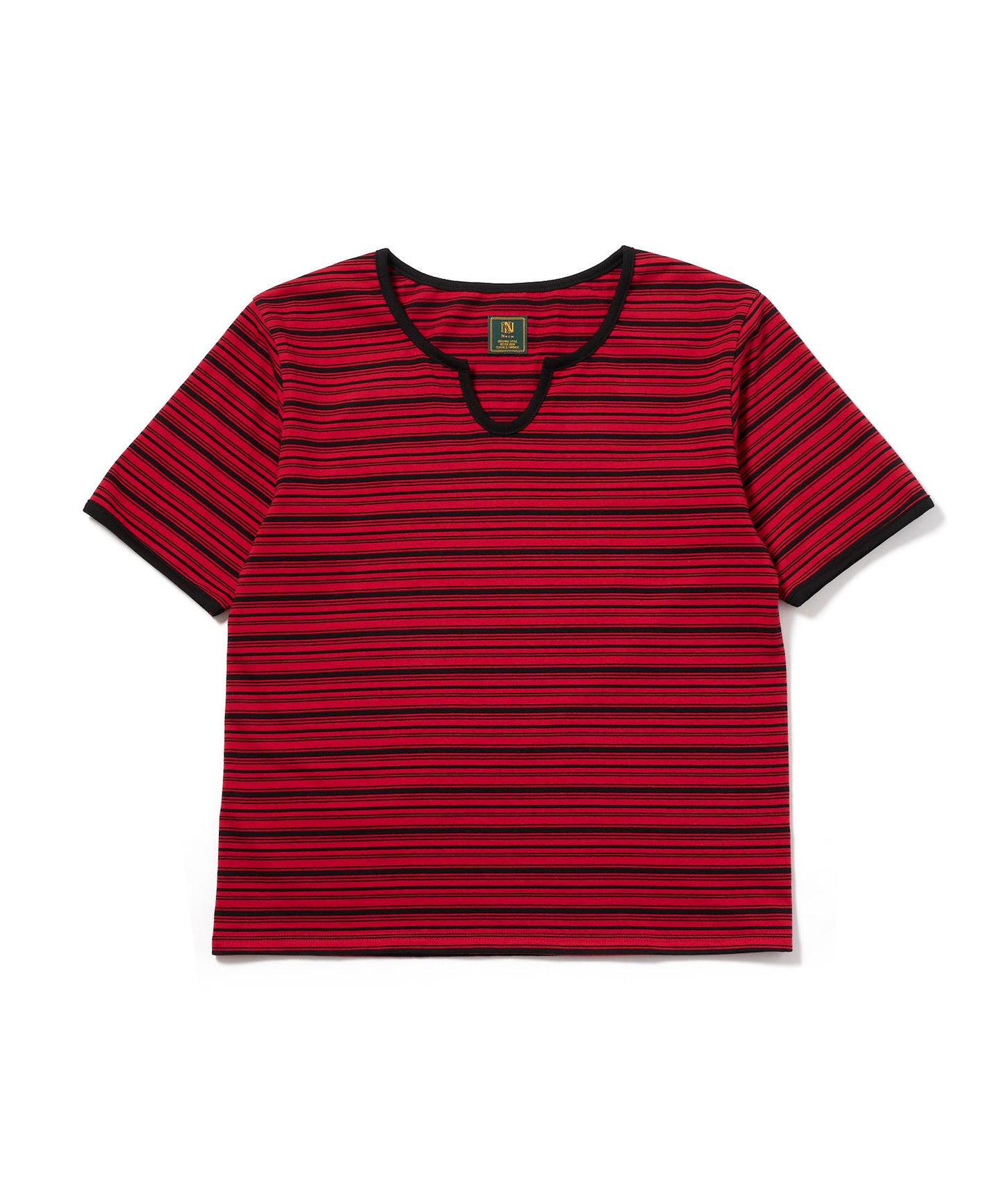 オープンネックボーダーT[Red]