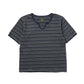 オープンネックボーダーT[Dark Navy]