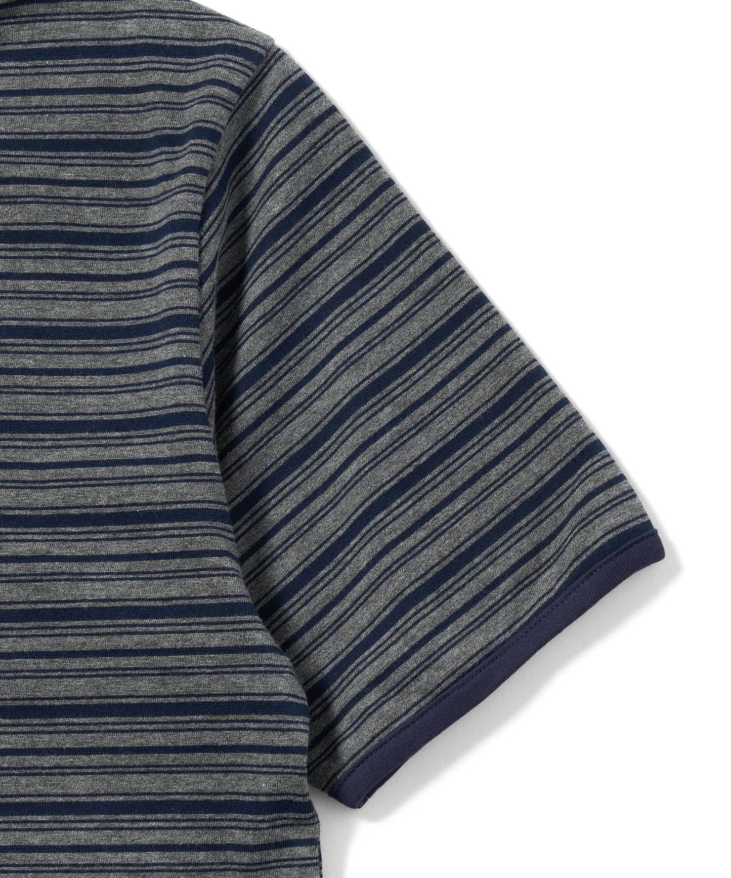 オープンネックボーダーT[Dark Navy]