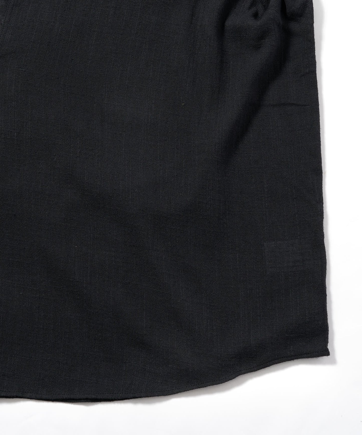 リネンライクガーゼスキッパーシャツ[Black]