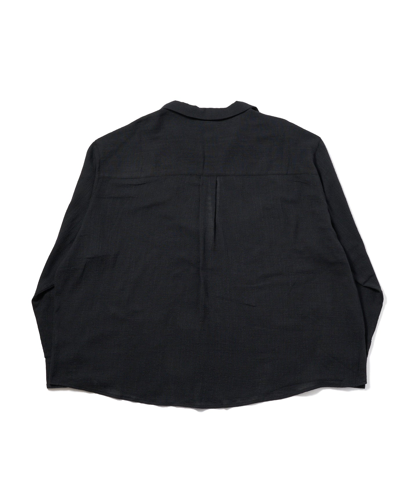 リネンライクガーゼスキッパーシャツ[Black]