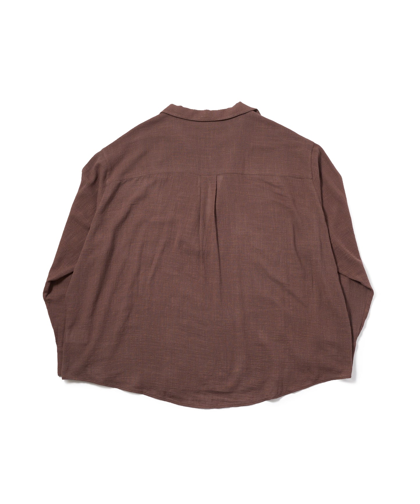リネンライクガーゼスキッパーシャツ[Ash Brown]