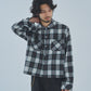 オンブレチェックシャツ[Black]