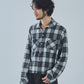 オンブレチェックシャツ[Black]