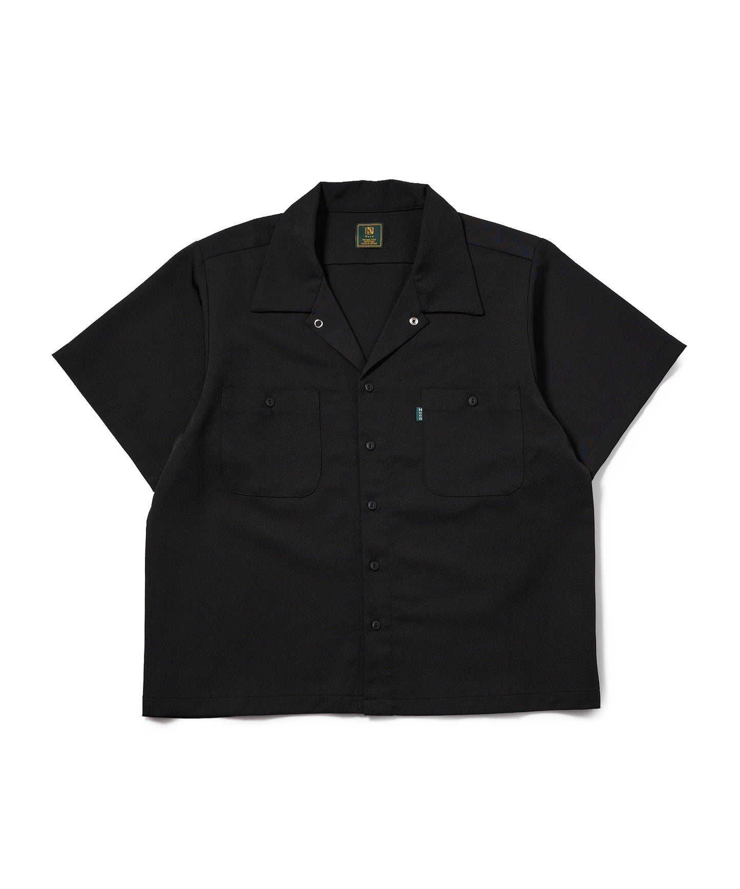 オープンカラーワークシャツ[Black]