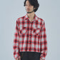 オンブレチェックシャツ[Red]