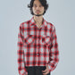 オンブレチェックシャツ[Red]