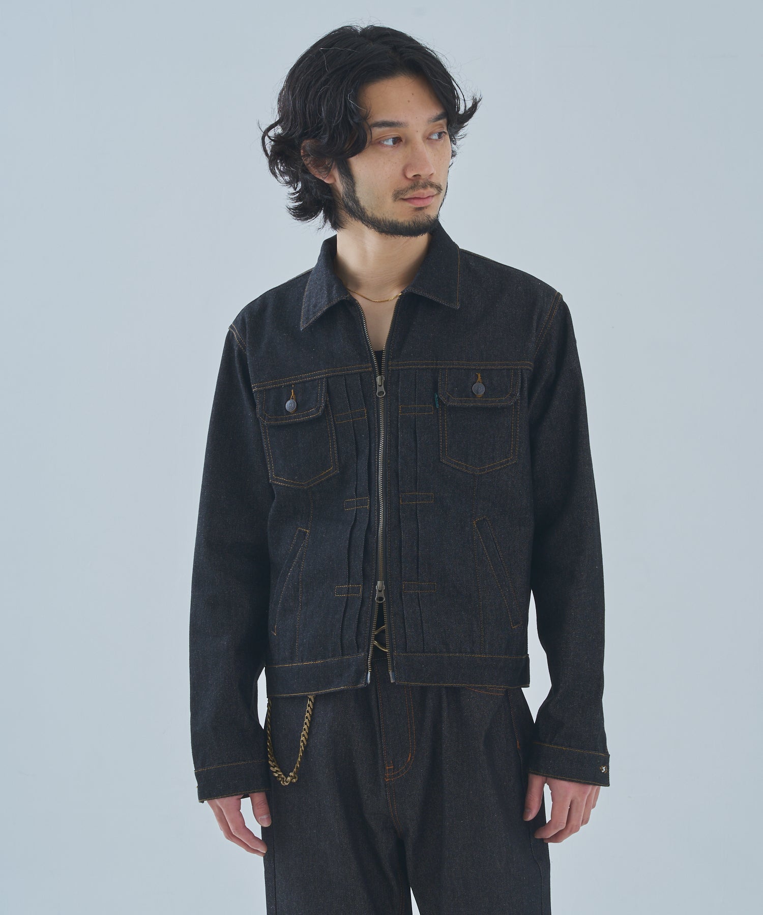 ダブルジップデニムジャケット2nd.[Black] – Noen