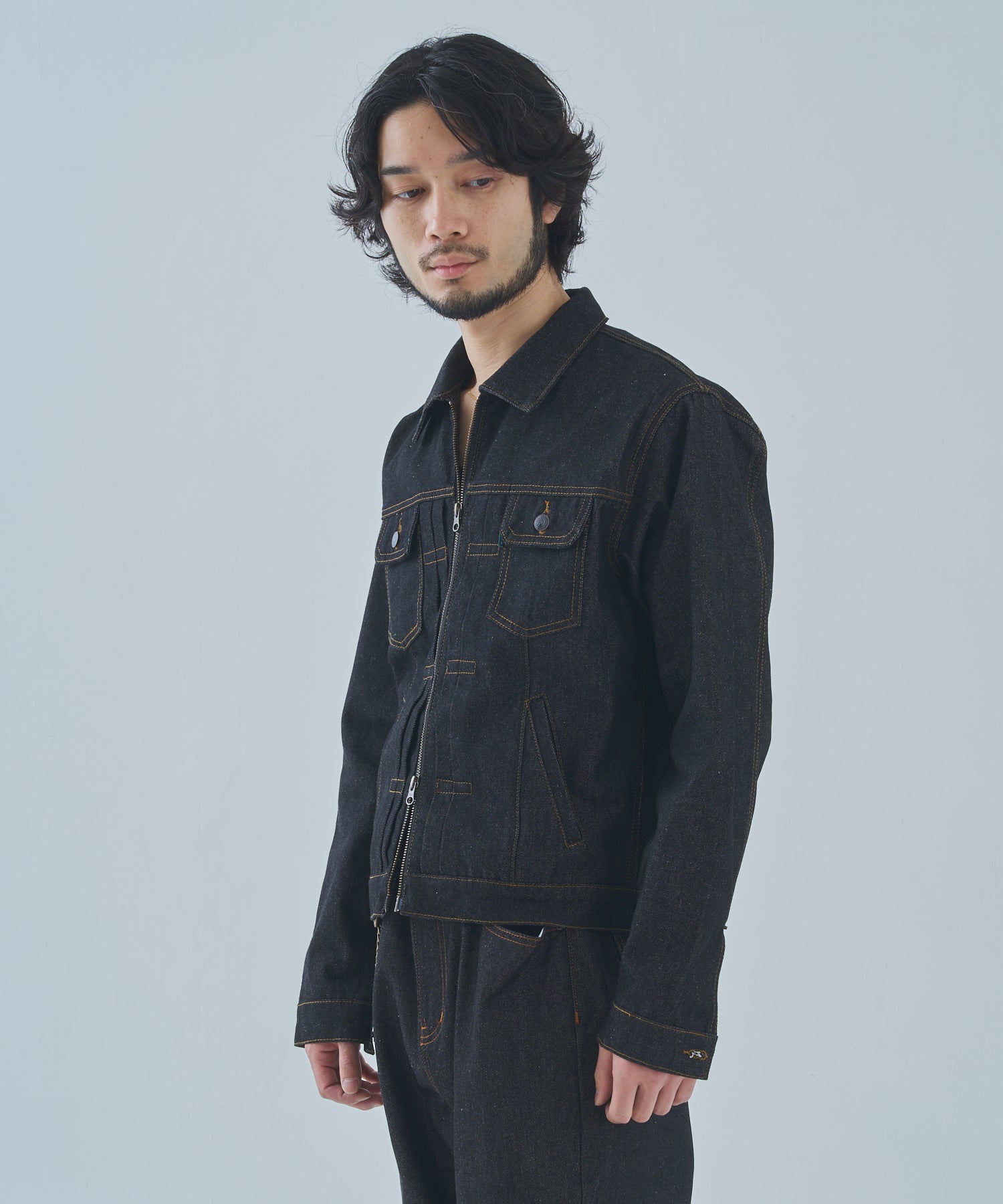 ダブルジップデニムジャケット2nd.[Black] – Noen