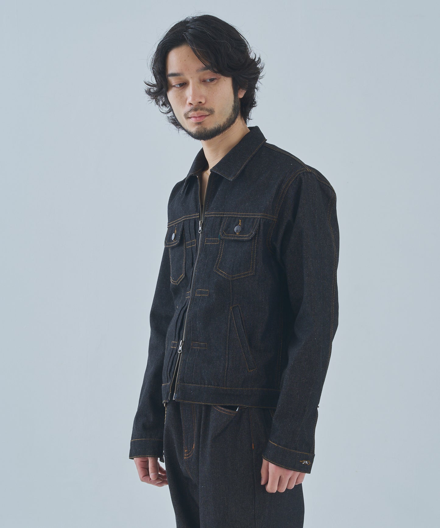 ダブルジップデニムジャケット2nd.[Black]