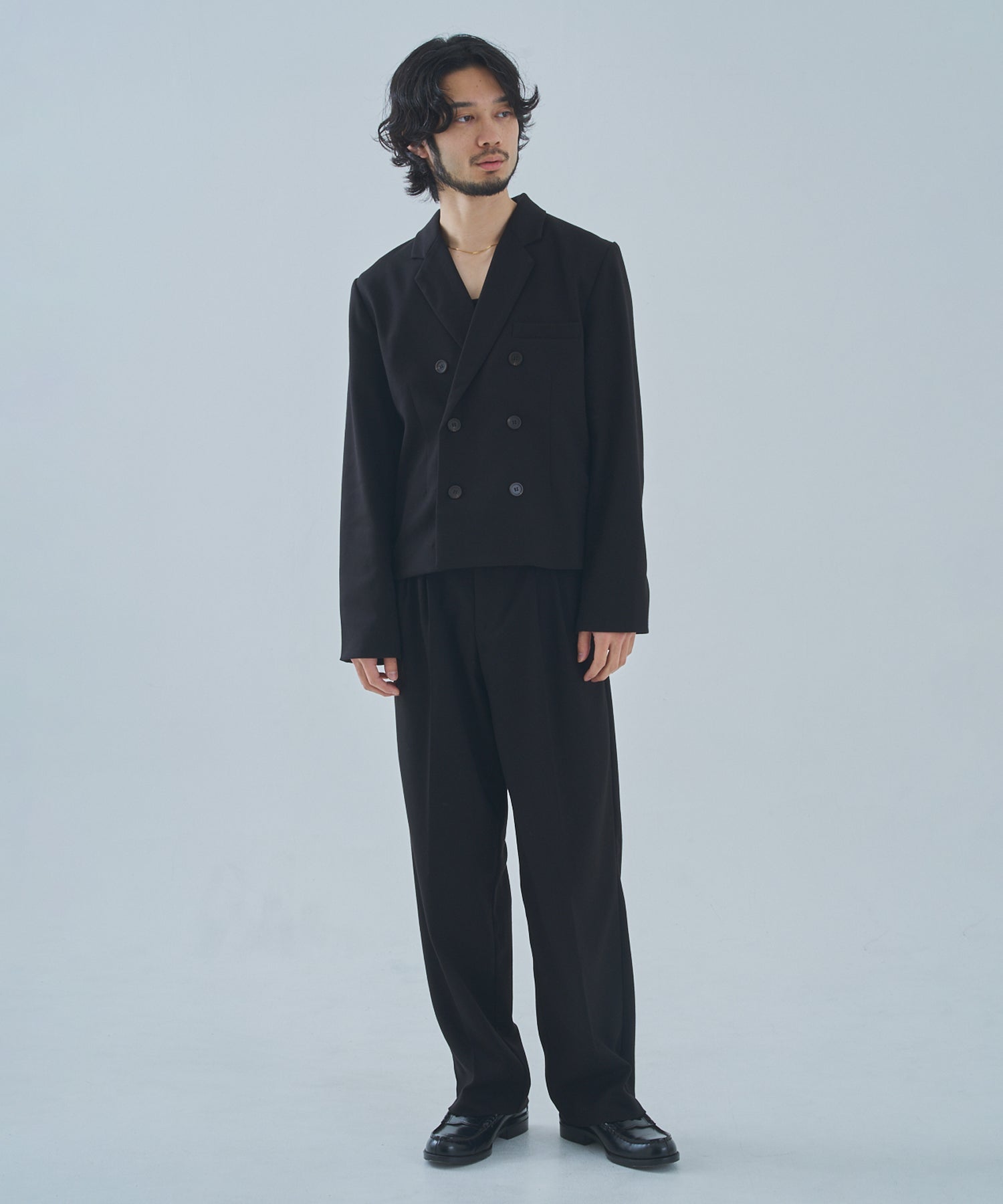 美品★noen ミリタリーツイルダブルジャケット ブラック M ノエン 黒 ミリタリーツイルダブルジャケット[Black] – Noen