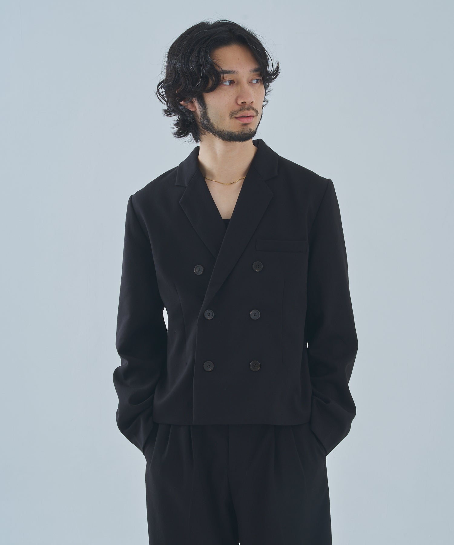 ミリタリーツイルダブルジャケット[Black] – Noen