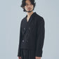 ミリタリーツイルダブルジャケット[Black]