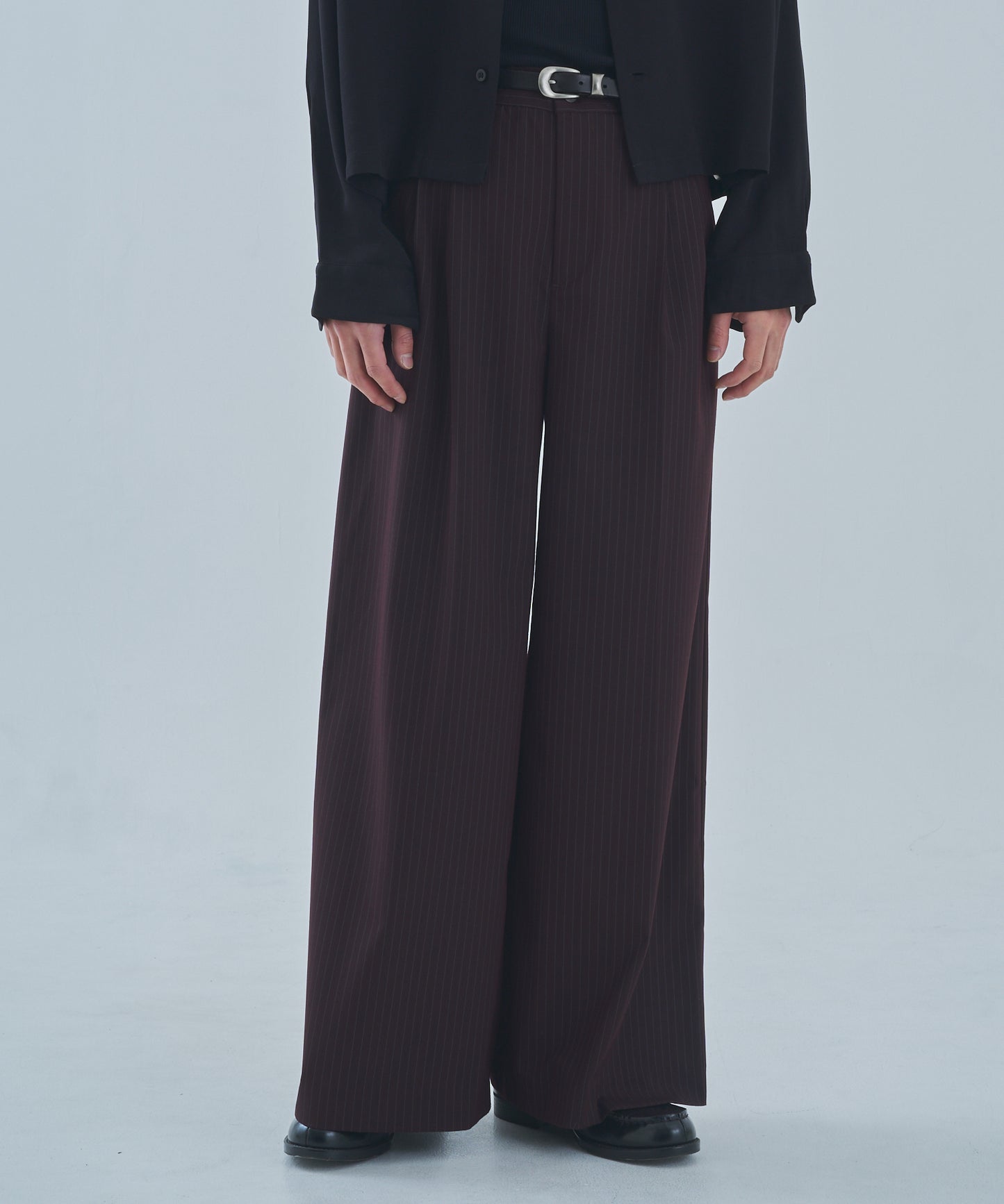 ウエスタンストライプバギースラックス[Brown]