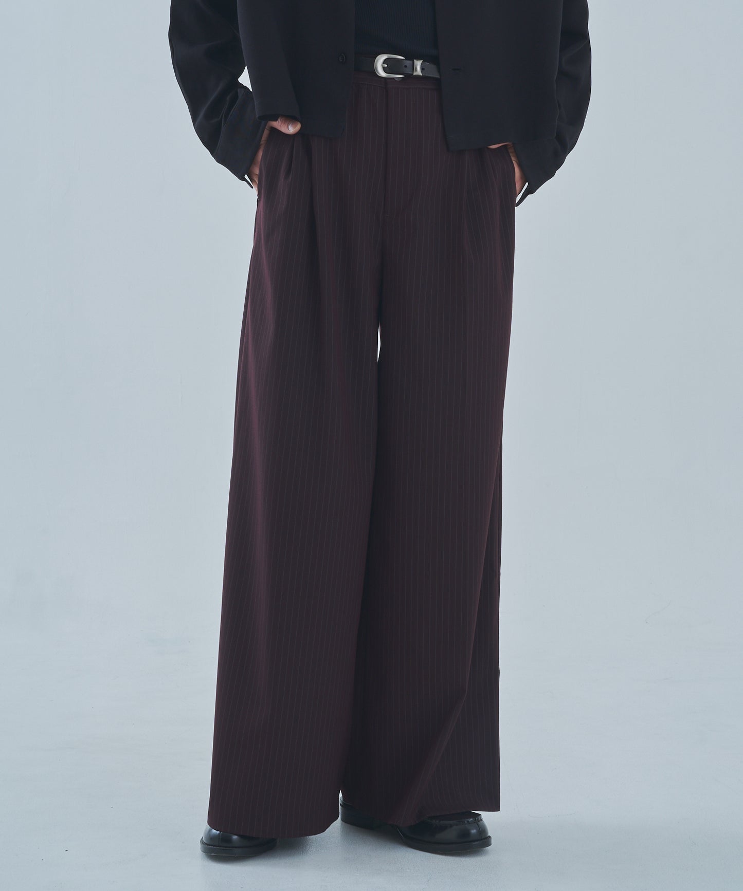 ウエスタンストライプバギースラックス[Brown]