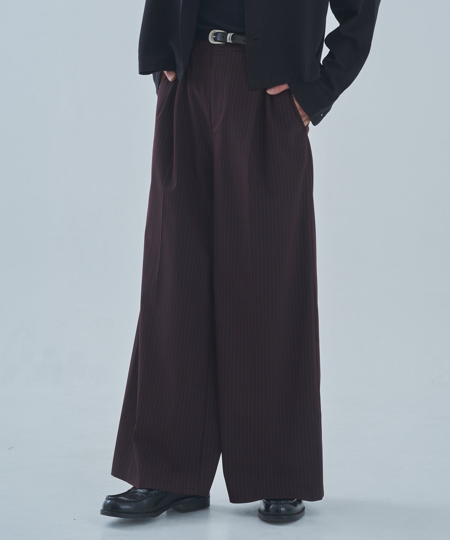 ウエスタンストライプバギースラックス[Brown]