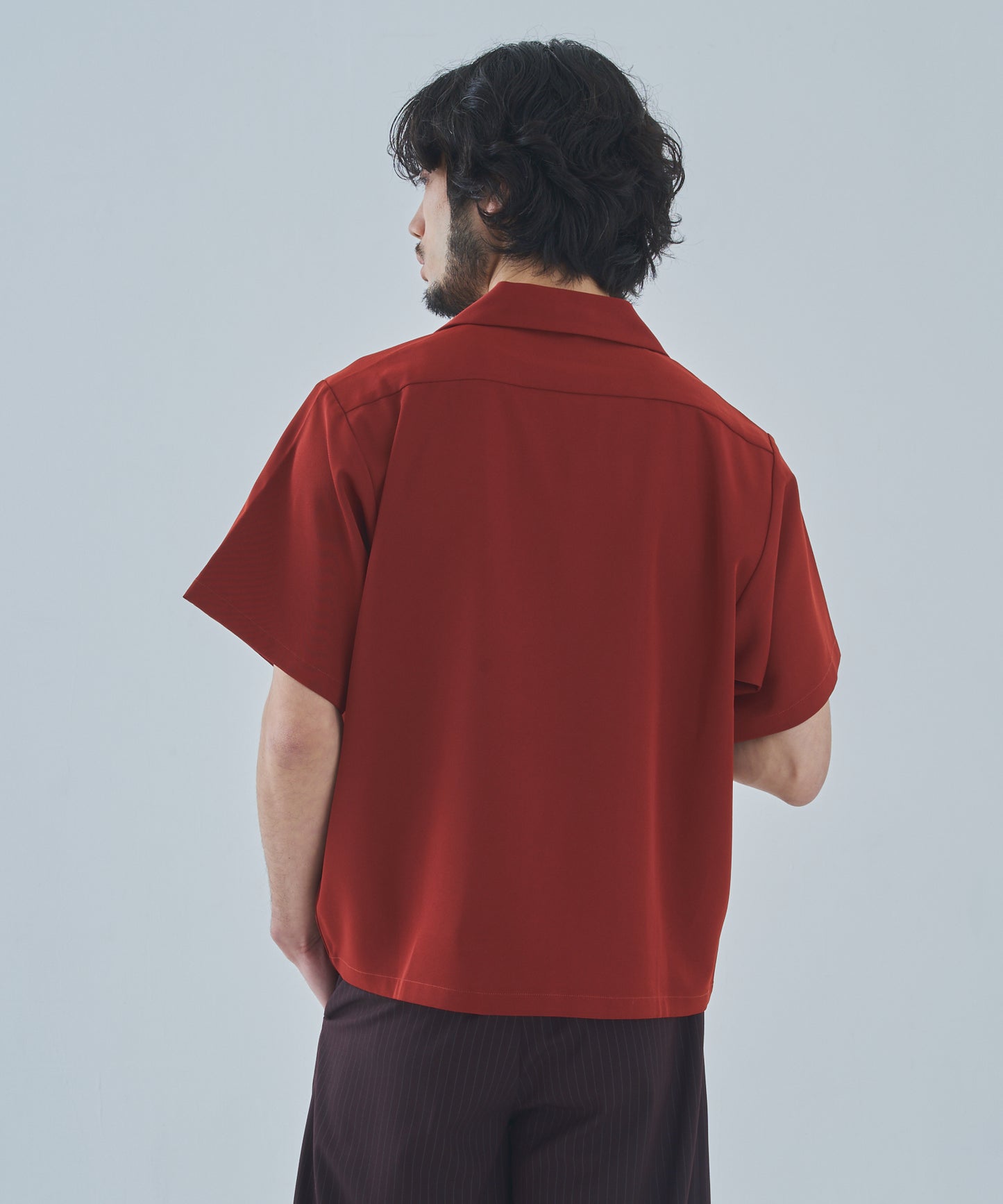 オープンカラーワークシャツ[Dark Orange]