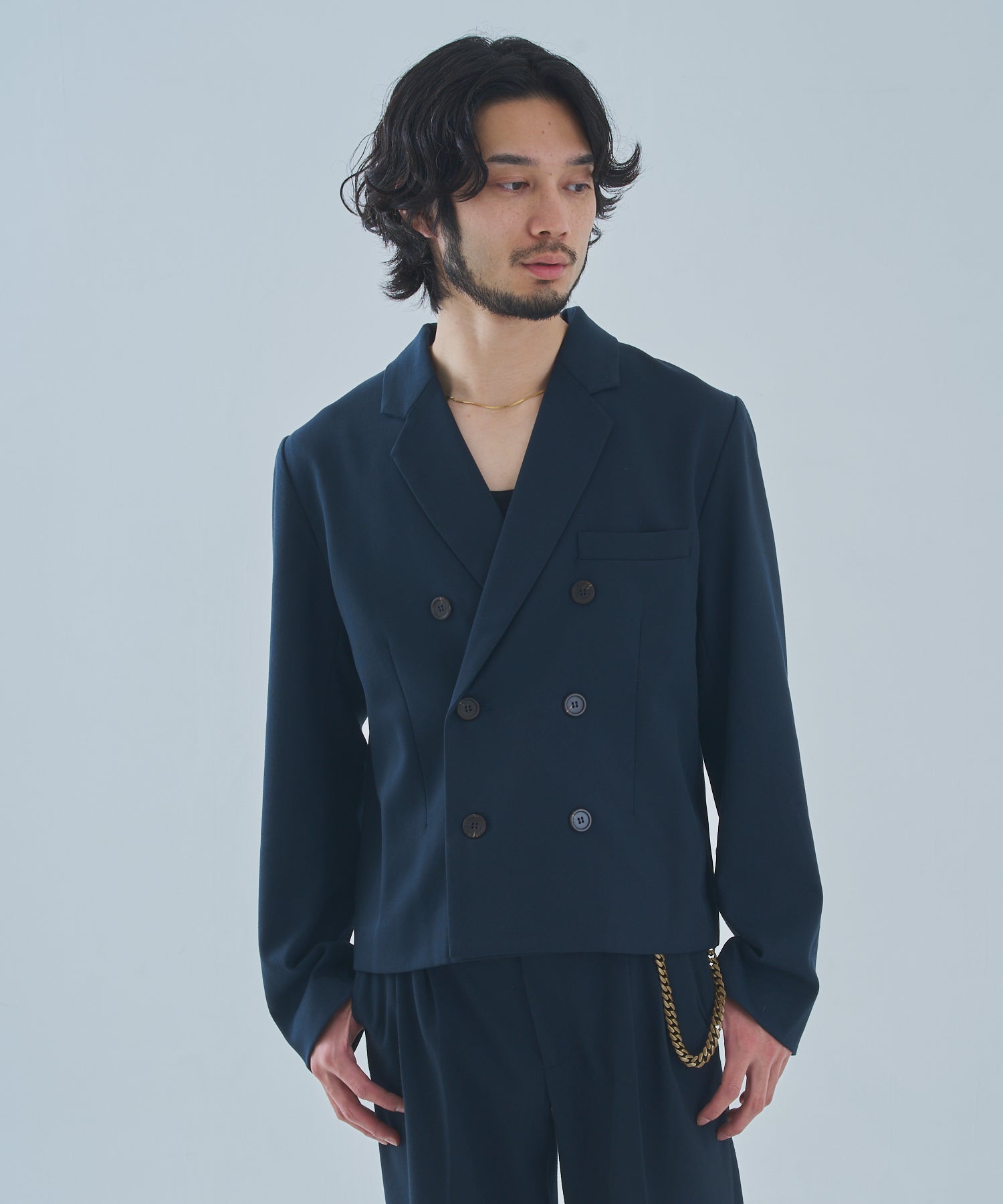 Masamichi　T-JACKET　ダブルジャケット　ネイビー　XS ミリタリーツイルダブルジャケット[Navy] – Noen