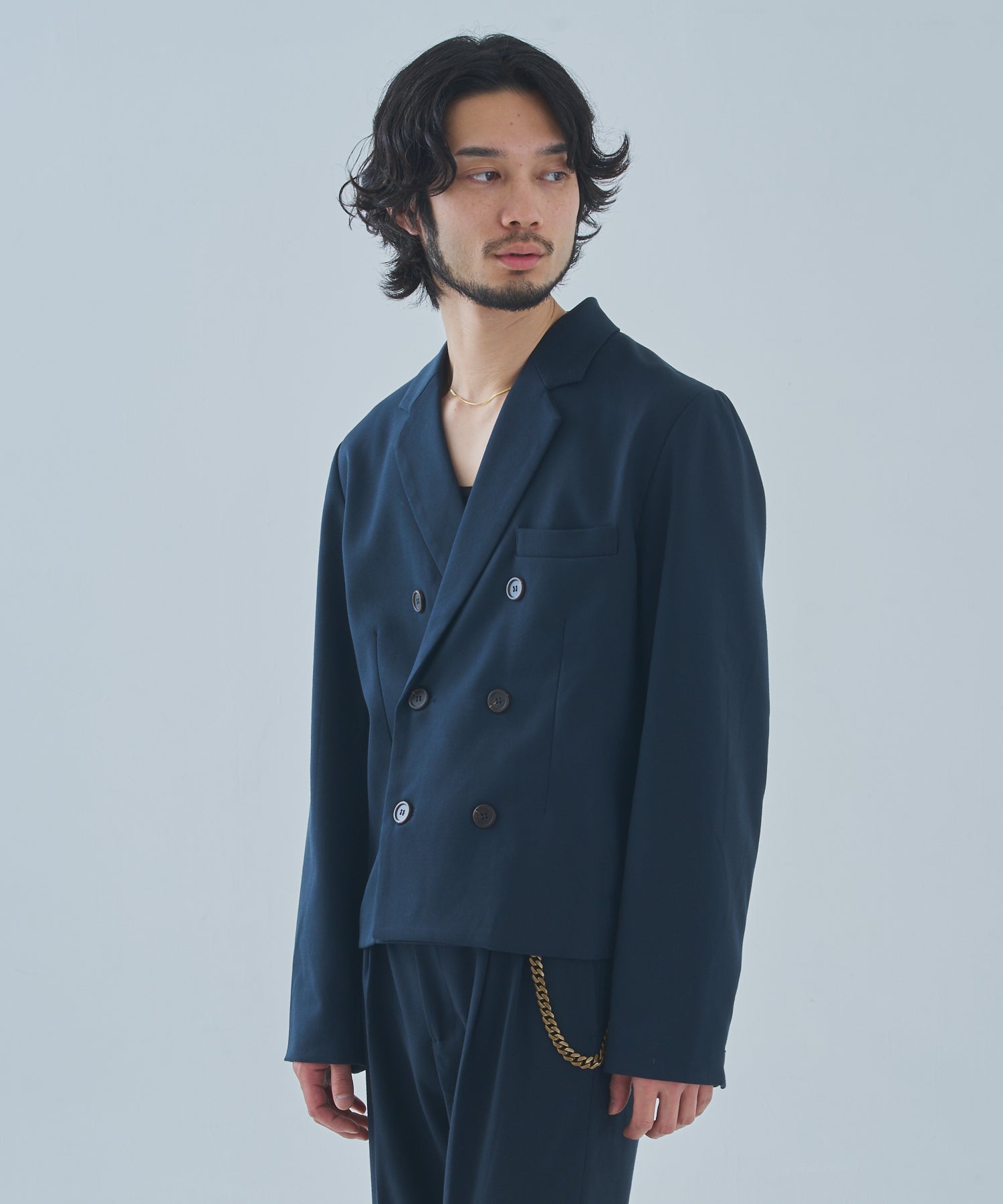 noen ミリタリーツイルダブルジャケット ミリタリーツイルダブルジャケット[Navy] – Noen