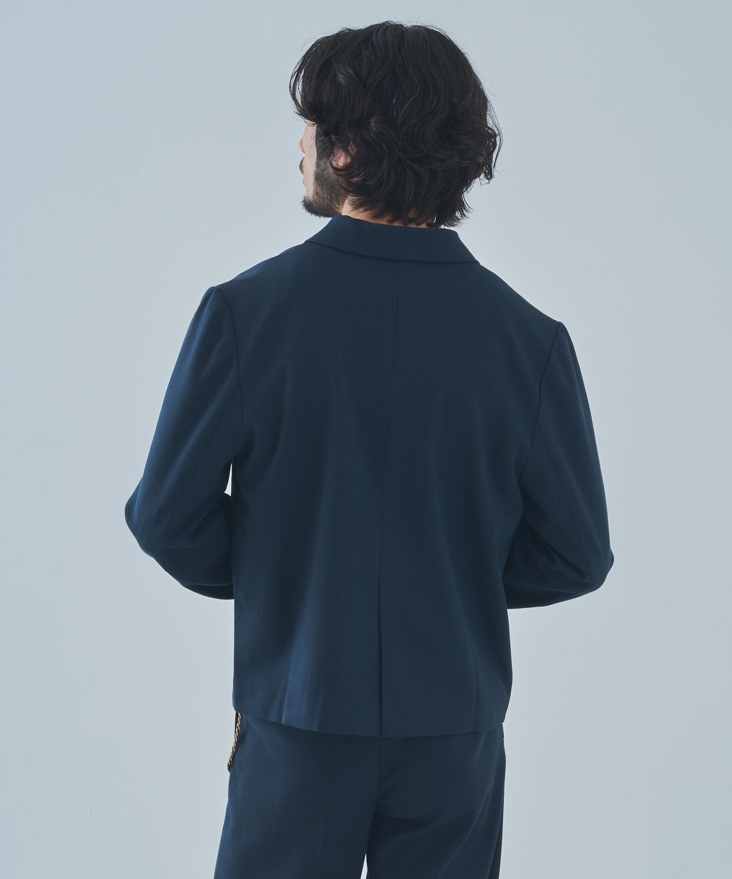 ミリタリーツイルダブルジャケット[Navy]