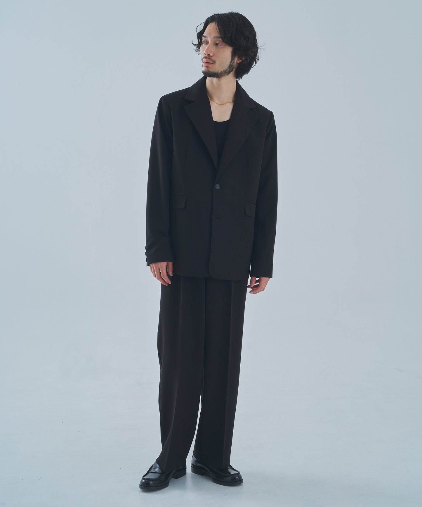 クラシックストレートスラックス[Black]
