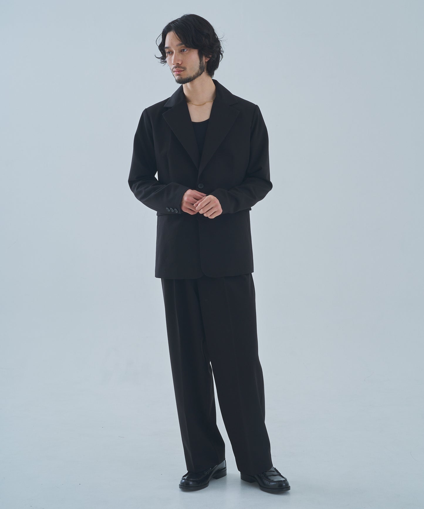 クラシックストレートスラックス[Black]