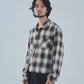 オンブレチェックシャツ[Brown]