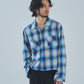 オンブレチェックシャツ[Blue]