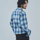 オンブレチェックシャツ[Blue]