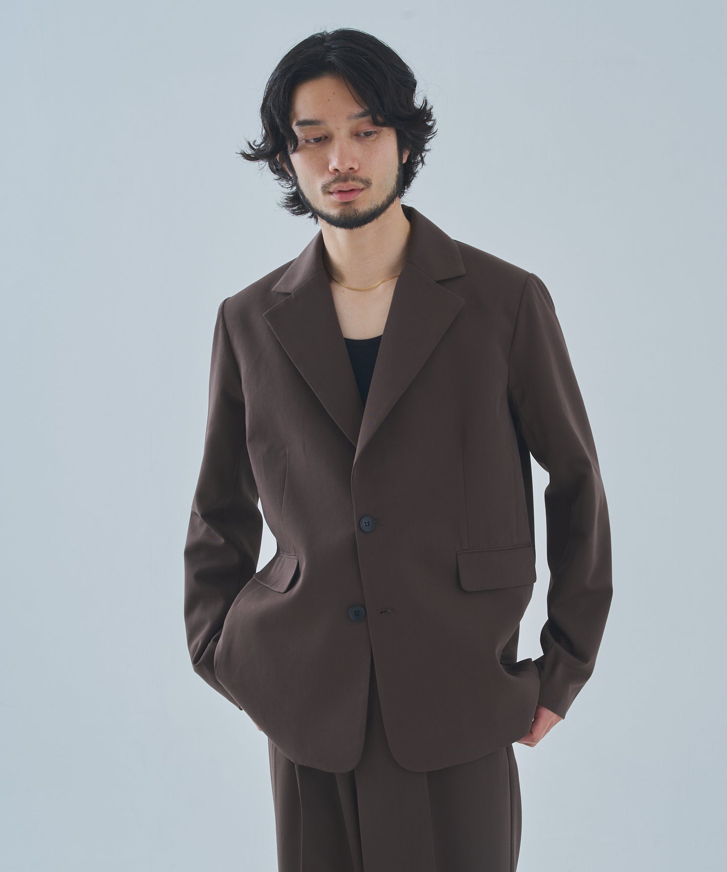 クラシックテーラードジャケット[Dark Brown]