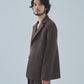 クラシックテーラードジャケット[Dark Brown]