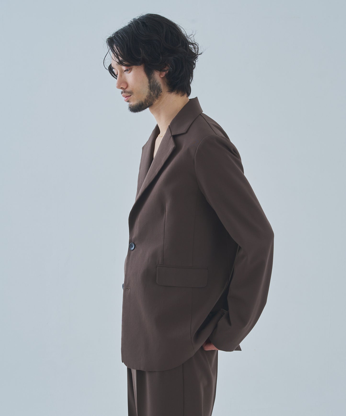 クラシックテーラードジャケット[Dark Brown]