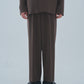クラシックストレートスラックス[Dark Brown]